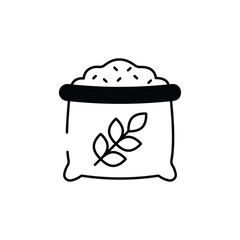 Seed Bag icon design with white background stock illustration