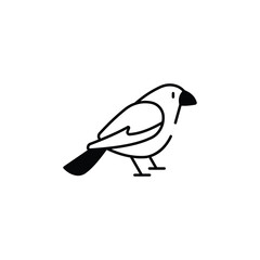 Bird icon design with white background stock illustration