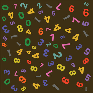seamless pattern with numbers