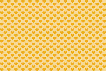 Mustard Yellow Heart Pattern – Light Honey Beige Seamless Vector Background