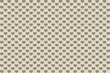 Muted Brown Gray Heart Pattern – Seamless Vector on Warm Sandy Taupe Background