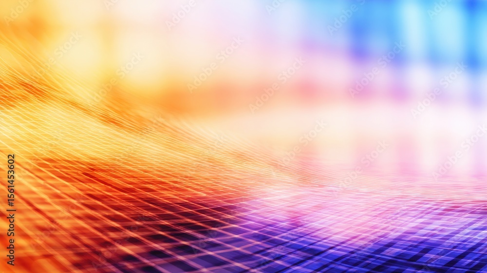 Poster abstract colorful wave pattern with vibrant gradients and soft lighting effects in background
