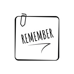 REMEMBER sign