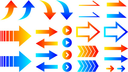 グラデーションの矢印セット