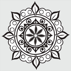 Vector doodle mandala . Ornamental luxury mandala Mandala Line Illustration . various mandala . Mandala Pattern Designs . Henna mandala. Mehndi style. Decorative pattern in oriental style.