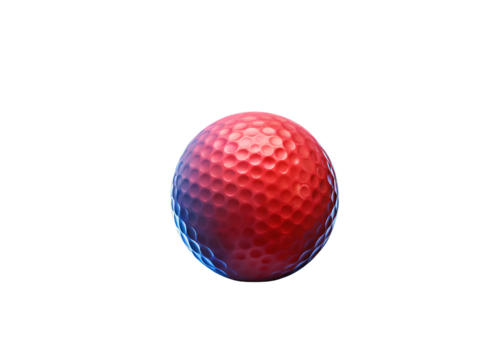 Red blue golf ball dimples isolated on a transparent background - Powered by Adobe
