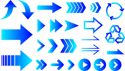 グラデーションの矢印セット