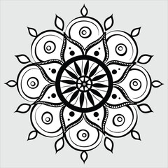  Vector doodle mandala . Ornamental luxury mandala Mandala Line Illustration . various mandala . Mandala Pattern Designs . Henna mandala. Mehndi style. Decorative pattern in oriental style.
