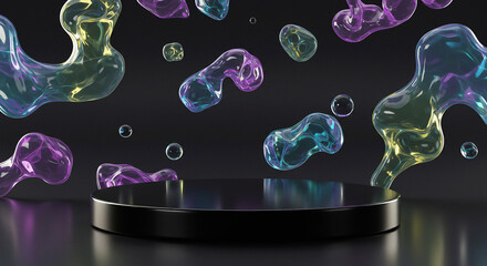 jellyfish on black background