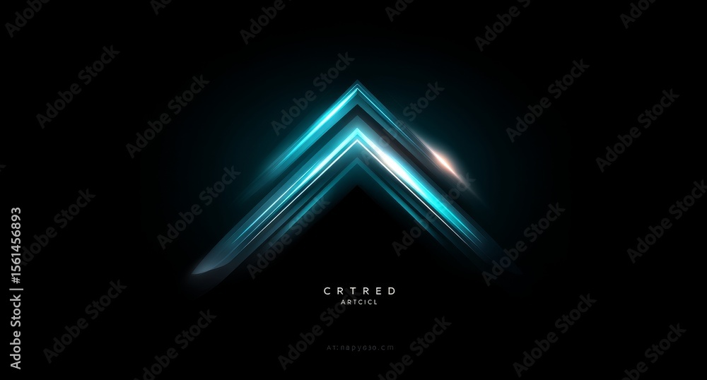 Aufkleber elegantly curving across a stark, dark backdrop is a vivid cyan light streak that evokes a sense of 