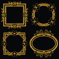 Universal Floral Frames Premium Decorative Branding Collection