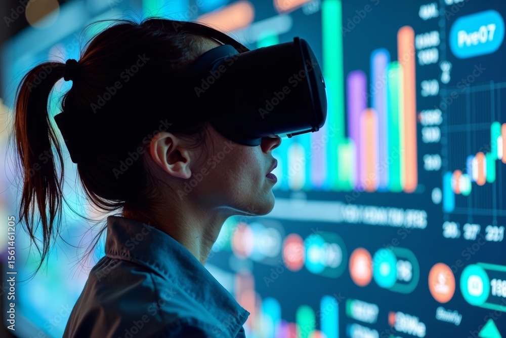 Poster immersing in data: exploring a colorful digital world with a virtual reality headset