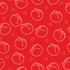 Tomato outline seaml stock