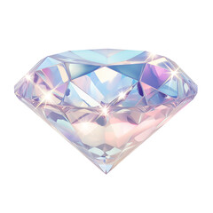 3D clay render of a sparkling diamond, cute plasticine icon for wealth and luxury, isolated element symbolizing value, investment, and high-end assets.