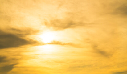 Sky sunset evening sunrise cloud weather dramatic landscape goldent and indigo color gradient pastel horizon, twilight yellow golden reflection morning nature environment energy ecosystem change.