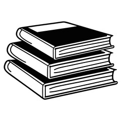 Books Stack Vector Illustration Education Learning Reading