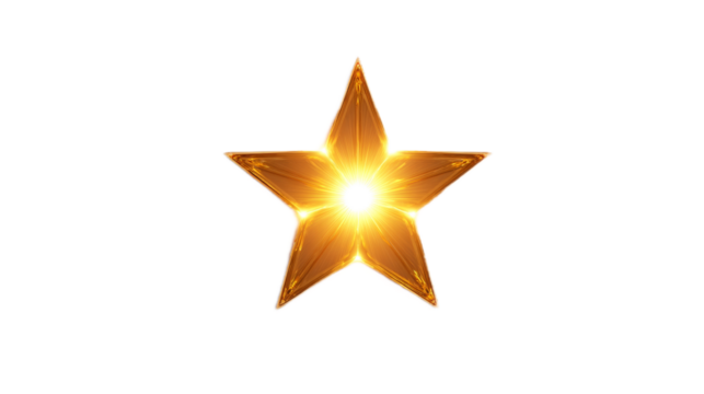glow of single gold star