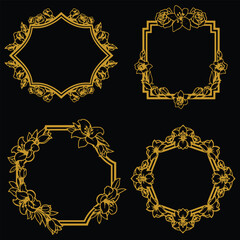Timeless Floral Frames Premium Decorative Artistic Set Packs