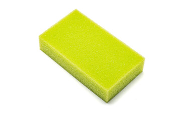 green sponge isolated in white background