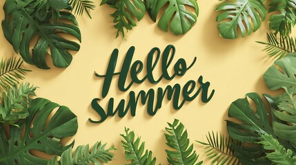 hello summer banner. High quality