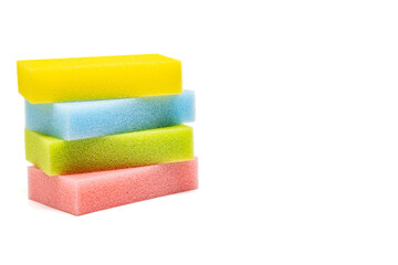 sponges isolated in white background