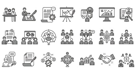 Fototapeta premium set of business people icons