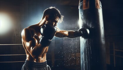 young man with boxing gloves