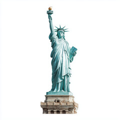 Naklejka premium Majestic Statue of Liberty: A Timeless Icon , PNG isolated cut out image