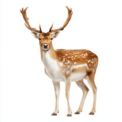 Obraz premium Majestic Fallow Deer in Full Glory , PNG isolated cut out image