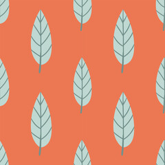 Seamless pattern Autumn leaf border. Gift wrap and scrapbook. Vector illustration for wallpaper, gift paper, fill patterns, web page backgrounds, autumn greeting cards.