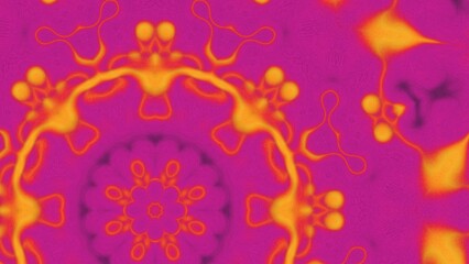 Abstract Radiant Burst with Soft Grain Texture, Symmetrical Glow Pattern in Psychedelic Style, Radiating Circular Abstract with Subtle Noise, Kaleidoscopic Starburst with Gradient Flow