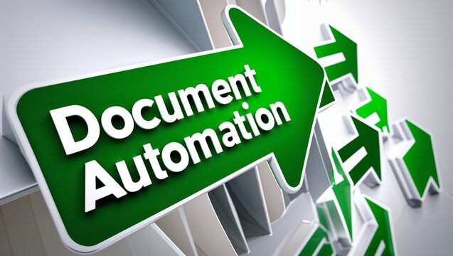 Discover document automation displayed with green arrows, streamlining business processes and efficiency. - Powered by Adobe