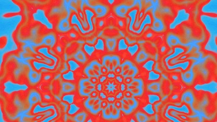 Abstract Radiant Burst with Soft Grain Texture, Symmetrical Glow Pattern in Psychedelic Style, Radiating Circular Abstract with Subtle Noise, Kaleidoscopic Starburst with Gradient Flow