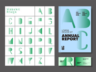 알파벳 디자인을 활용한 표지와 명함 디자인 - Alphabet inspired cover and business card design