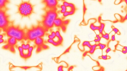 Abstract Radiant Burst with Soft Grain Texture, Symmetrical Glow Pattern in Psychedelic Style, Radiating Circular Abstract with Subtle Noise, Kaleidoscopic Starburst with Gradient Flow