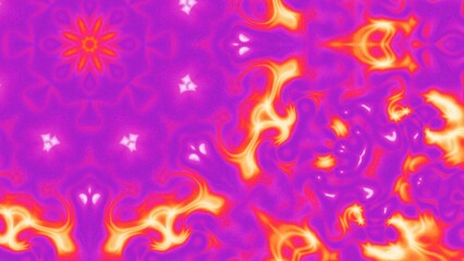 Abstract Radiant Burst with Soft Grain Texture, Symmetrical Glow Pattern in Psychedelic Style, Radiating Circular Abstract with Subtle Noise, Kaleidoscopic Starburst with Gradient Flow