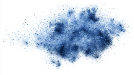 Colorful powder and smoke explosion clouds isolated