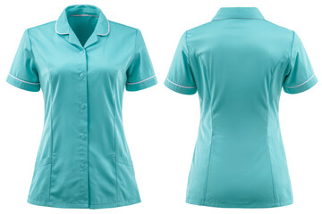 Nurse uniform set front and back.