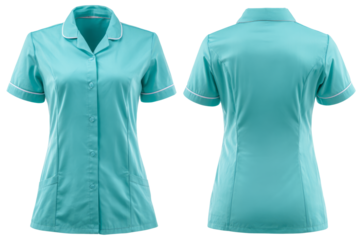 Nurse uniform set front and back.