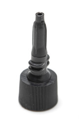 close up shot of plastic nozzle for metal packaging tube. usually used for adhesive glue product....