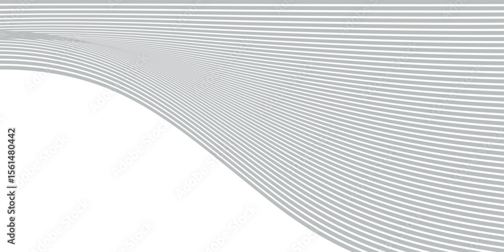 Poster abstract gray lines with wave design