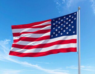 Obraz premium 4th of July, Independence Day, USA, patriotic, American flag, celebration, star confetti 