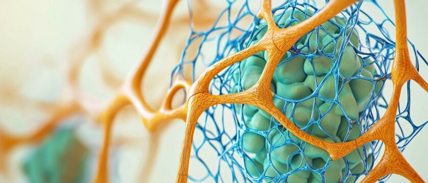 Abstract organic structure. AI.