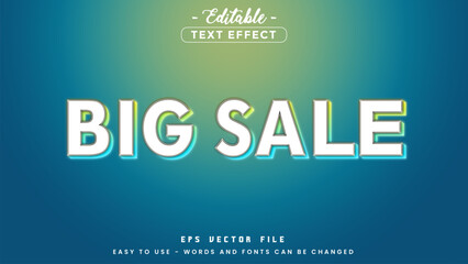 Neon big sale editable text effect.