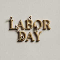 LABOR DAY text design