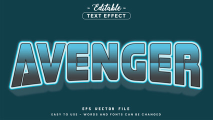 Neon avenger editable text effect.