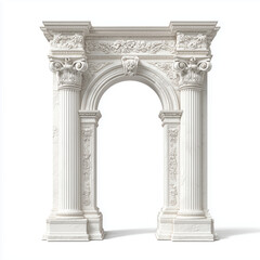 Obraz premium Classic Marble Archway Design , PNG isolated cut out image