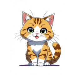 Obraz premium cute cat anime
