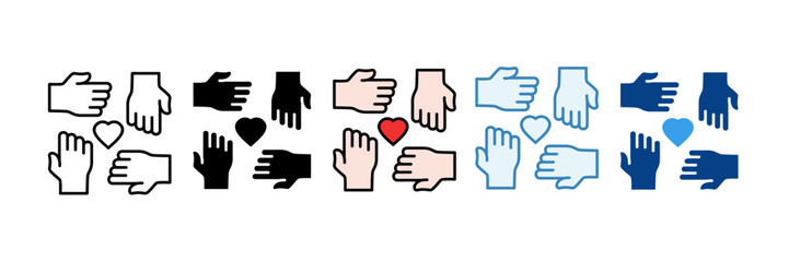 Togetherness  Icon Set Multiple Style Collection