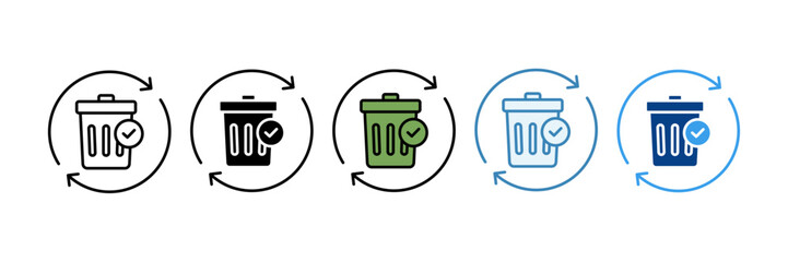 Waste Neutrality  Icon Set Multiple Style Collection